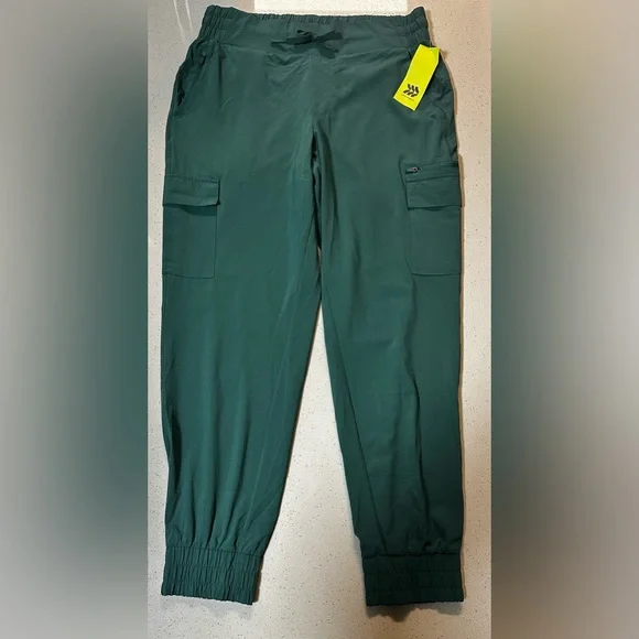 All in Motion Active Light Mid-Rise Cargo Forest Green Jogger Pants NWT - Picture 3 of 10